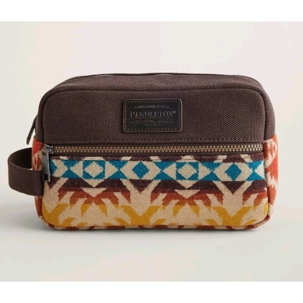 NWT PENDLETON PASCO 100% Wool Toiletry Bag Travel Pouch Carryall Pouch
